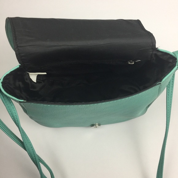 No Boundaries Teal Crossbody Saddlebag Purse - Picture 6 of 8